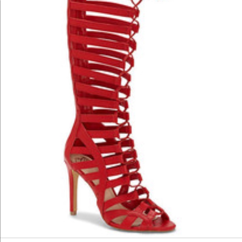 Gorgeous blood red gladiator heels, BRAND NEW !!
